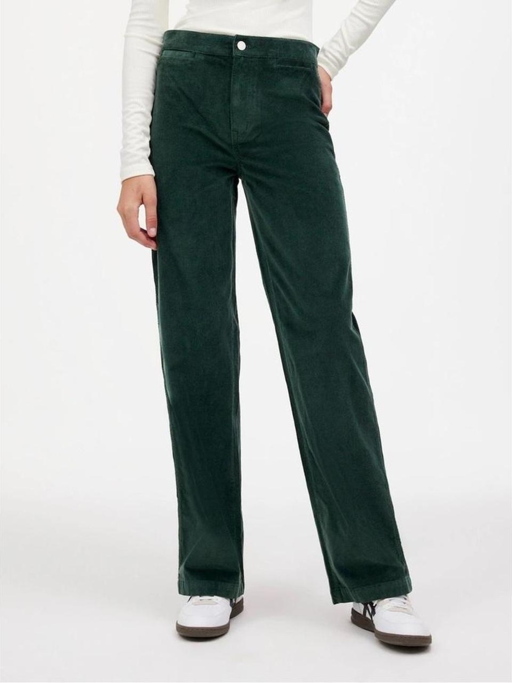 Madewell Deep Green Wide-Leg Emmit Corduroy Pants Size 25
